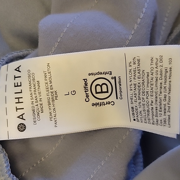 Women's Athleta Pants Size L Light Blue - Picture 10 of 13